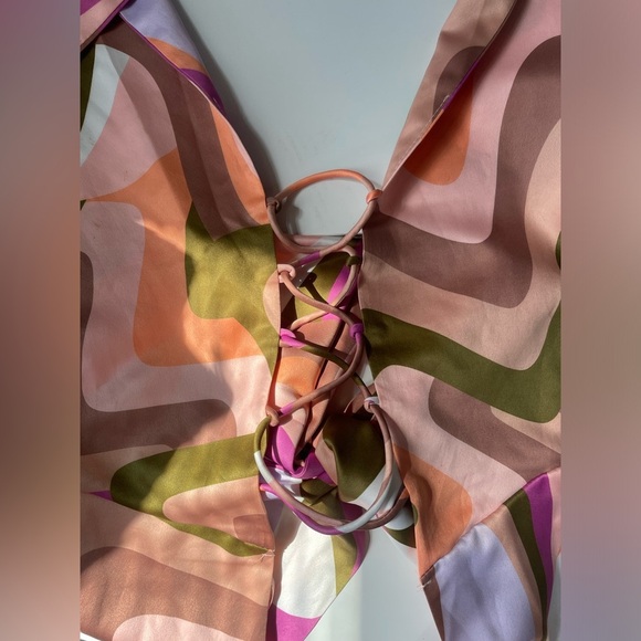 URBAN OUTFITTERS KISS THE SKY ‘70s VIBE SCARF TOP SIZE XS - Picture 3 of 7